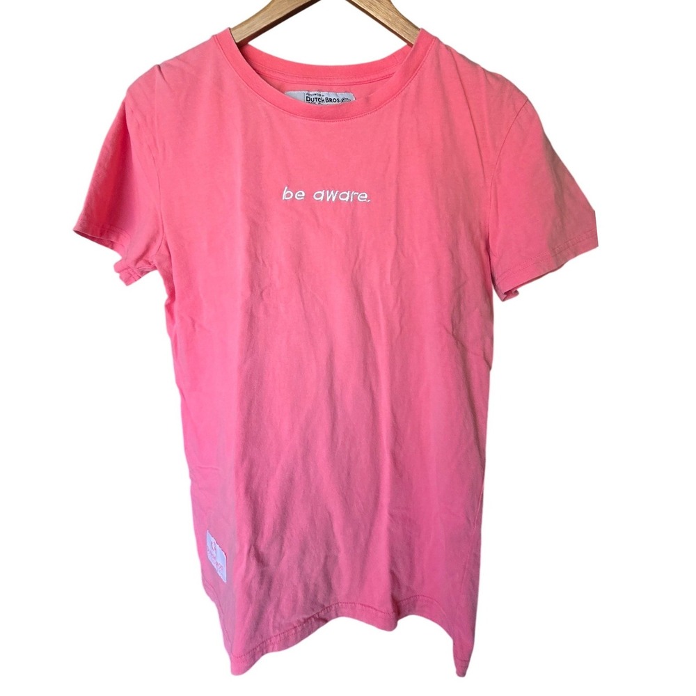 Dutch Bros Coffee Be Aware Medium Pink Broista Merch Streetwear Dutch Mafia
